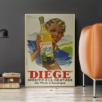 vintage alcohol kitchen poster