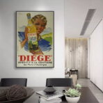 vintage alcohol kitchen poster