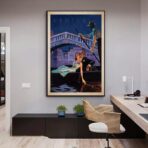 vintage couple art poster