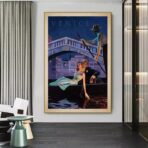 vintage couple art poster