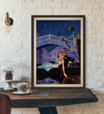 vintage couple art poster