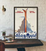 vintage ski club poster
