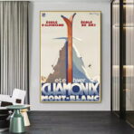 vintage ski club poster