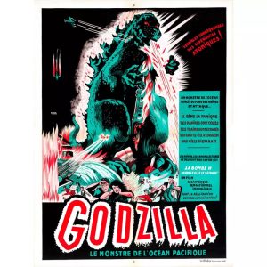vintage godzilla movie poster