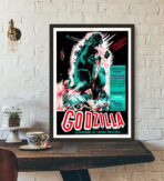 vintage godzilla movie poster