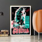 vintage godzilla movie poster