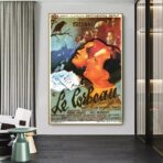 vintage poster burned the raven