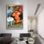 vintage poster burned the raven