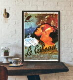 vintage poster burned the raven