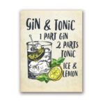 gin and tonic poster