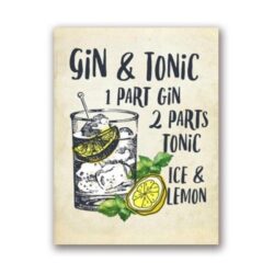 gin and tonic poster