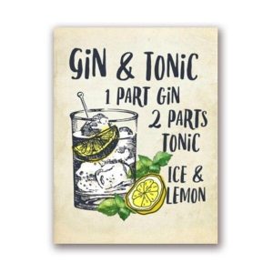 gin and tonic poster