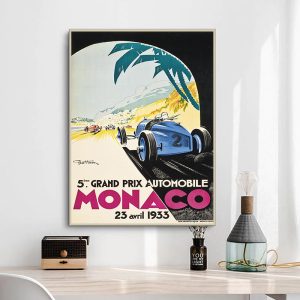 poster grand prix monaco 1933