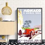 poster grand prix monaco vintage