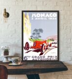 poster grand prix monaco vintage