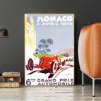 poster grand prix monaco vintage