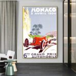 poster grand prix monaco vintage