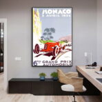 poster grand prix monaco vintage