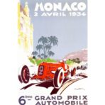 poster grand prix monaco vintage