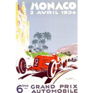 poster grand prix monaco vintage
