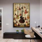 vintage guitar poster