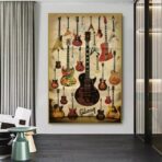 vintage guitar poster