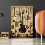 vintage guitar poster