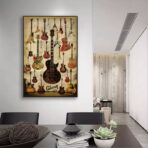 vintage guitar poster