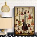 vintage guitar poster