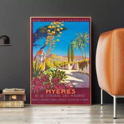 poster hyeres vintage