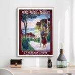 poster le touquet vintage