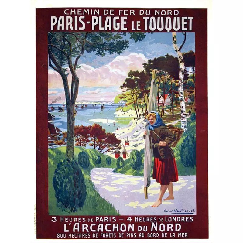 poster le touquet vintage poster le touquet vintage
