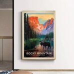 vintage mountain poster