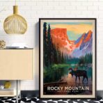 vintage mountain poster