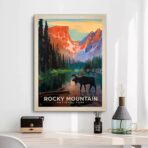 vintage mountain poster