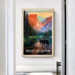 vintage mountain poster