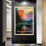 vintage mountain poster