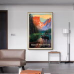 vintage mountain poster
