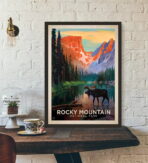 vintage mountain poster
