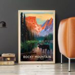 vintage mountain poster