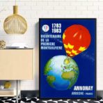 vintage hot air balloon poster