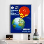 vintage hot air balloon poster