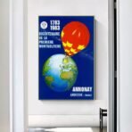 vintage hot air balloon poster