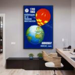 vintage hot air balloon poster