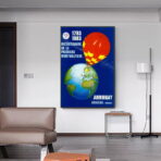 vintage hot air balloon poster