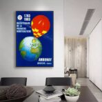 vintage hot air balloon poster