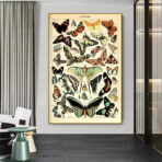 vintage butterfly poster