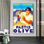 poster pastis olive marseille