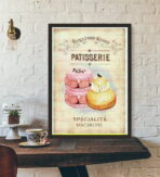vintage pastry poster