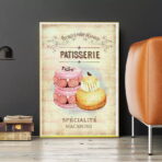 vintage pastry poster